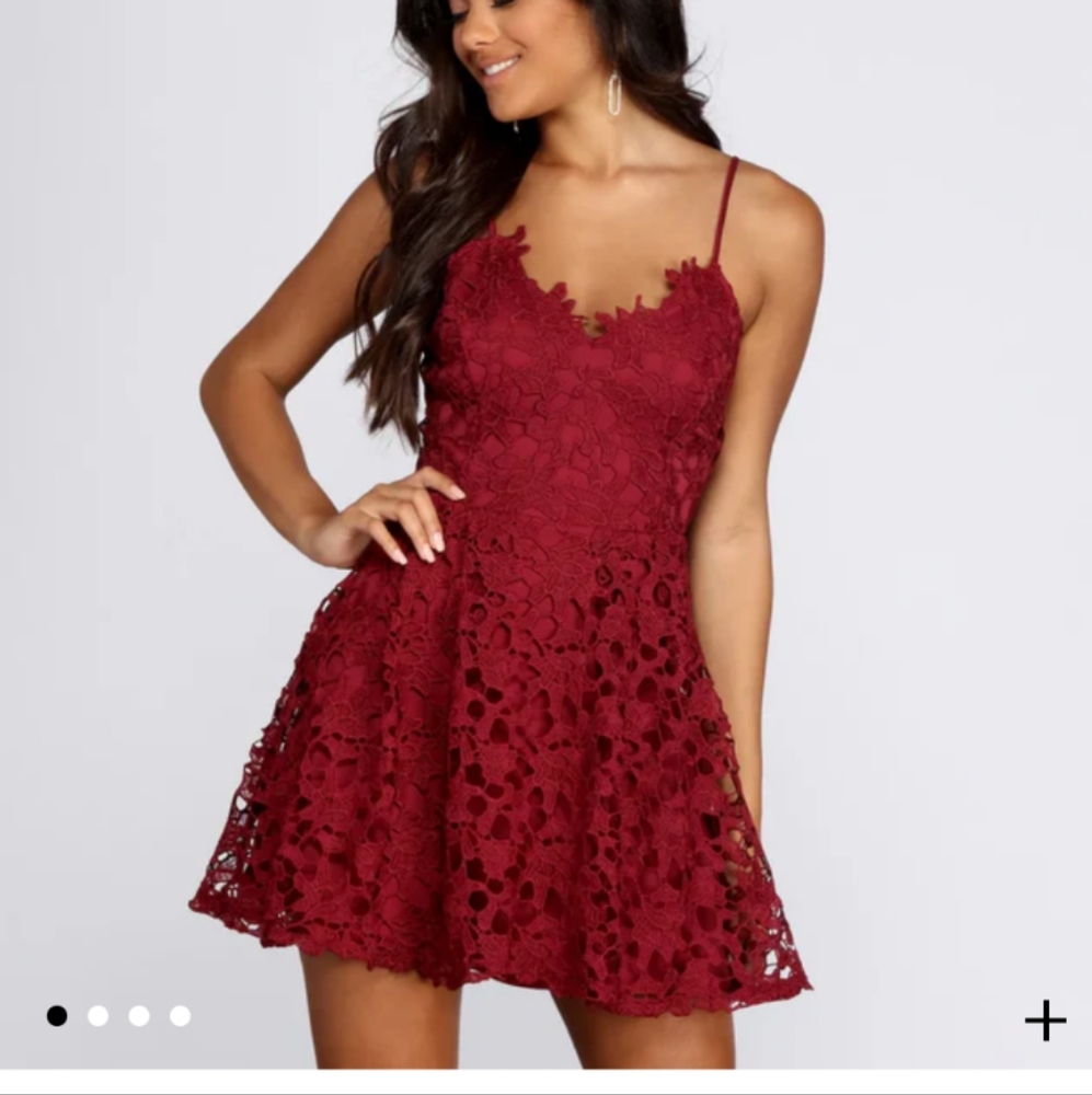 Crochet Lace Skater Dress Windsor Size S